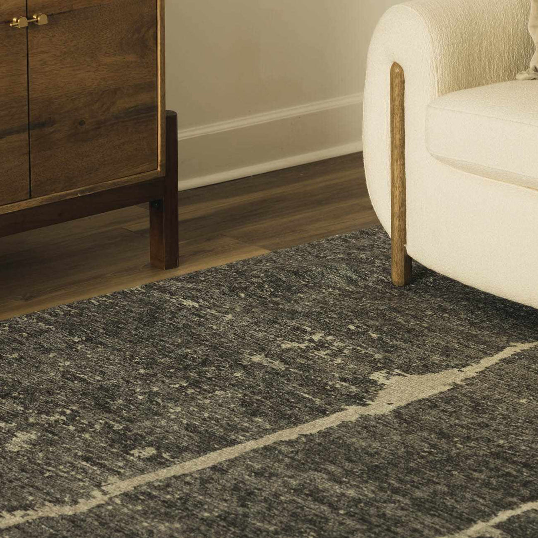 Breyon Modern Abstract Charcoal Hand Tufted Area Rug - The Rug Decor