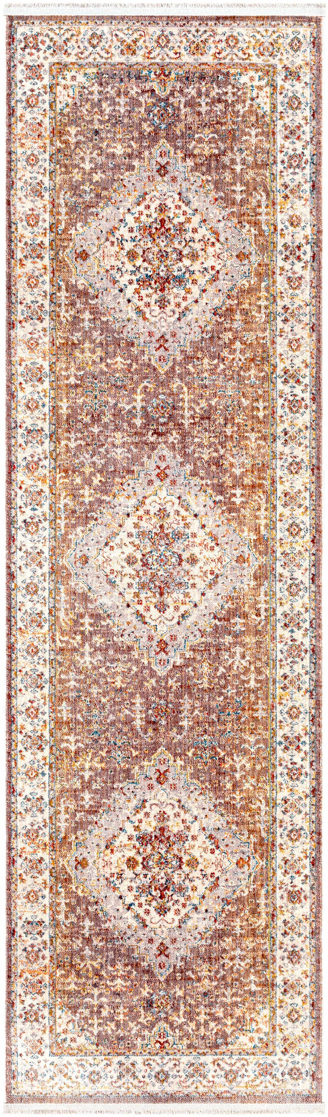 Bourget Rust And Ivory Traditional Style Area Rug