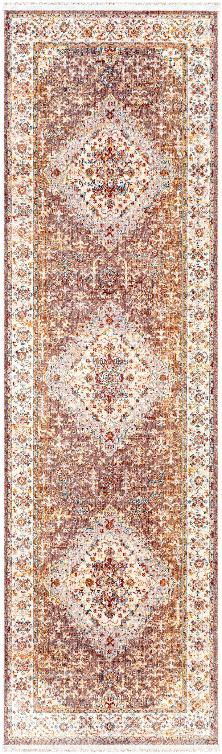 Bourget Rust And Ivory Traditional Style Area Rug