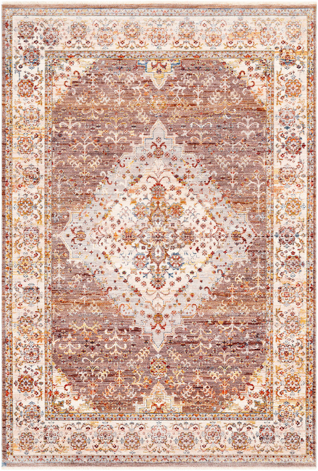 Bourget Rust And Ivory Traditional Style Area Rug