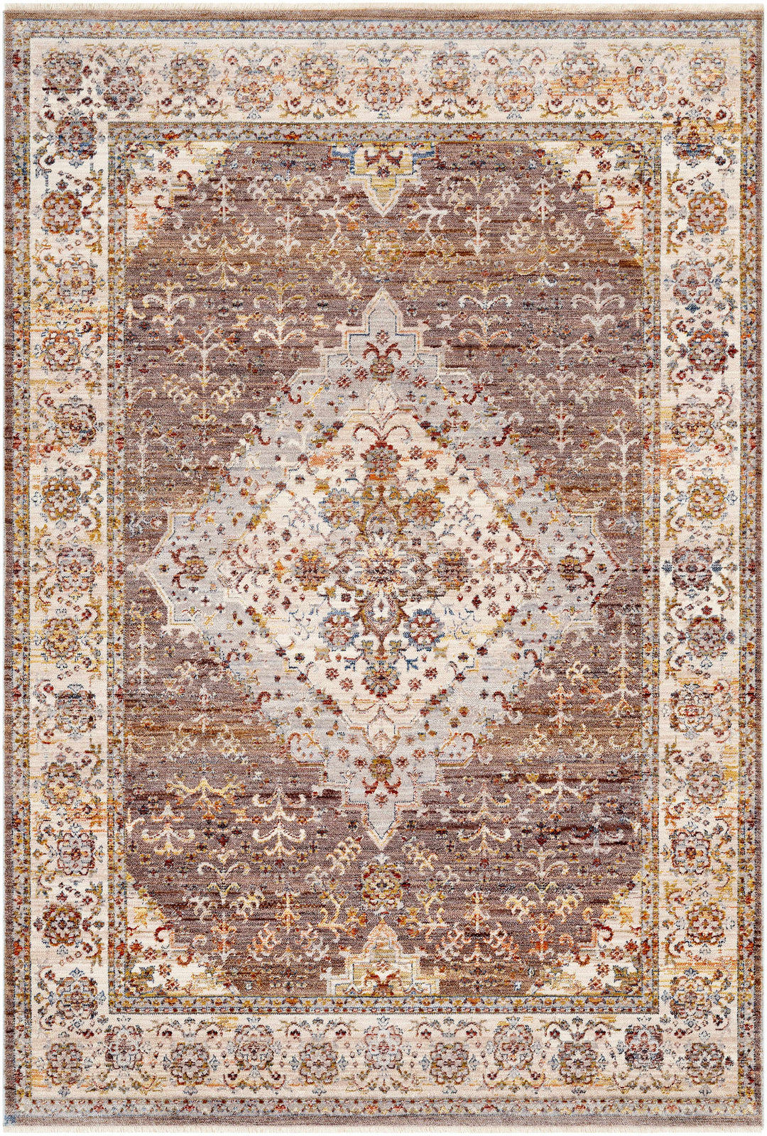 Bourget Rust And Ivory Traditional Style Area Rug