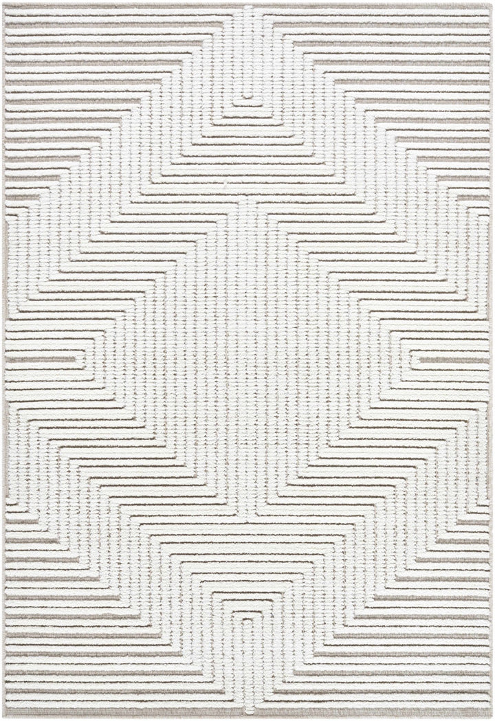 Briana Modern Geometric Design White Washable Rug - The Rug Decor