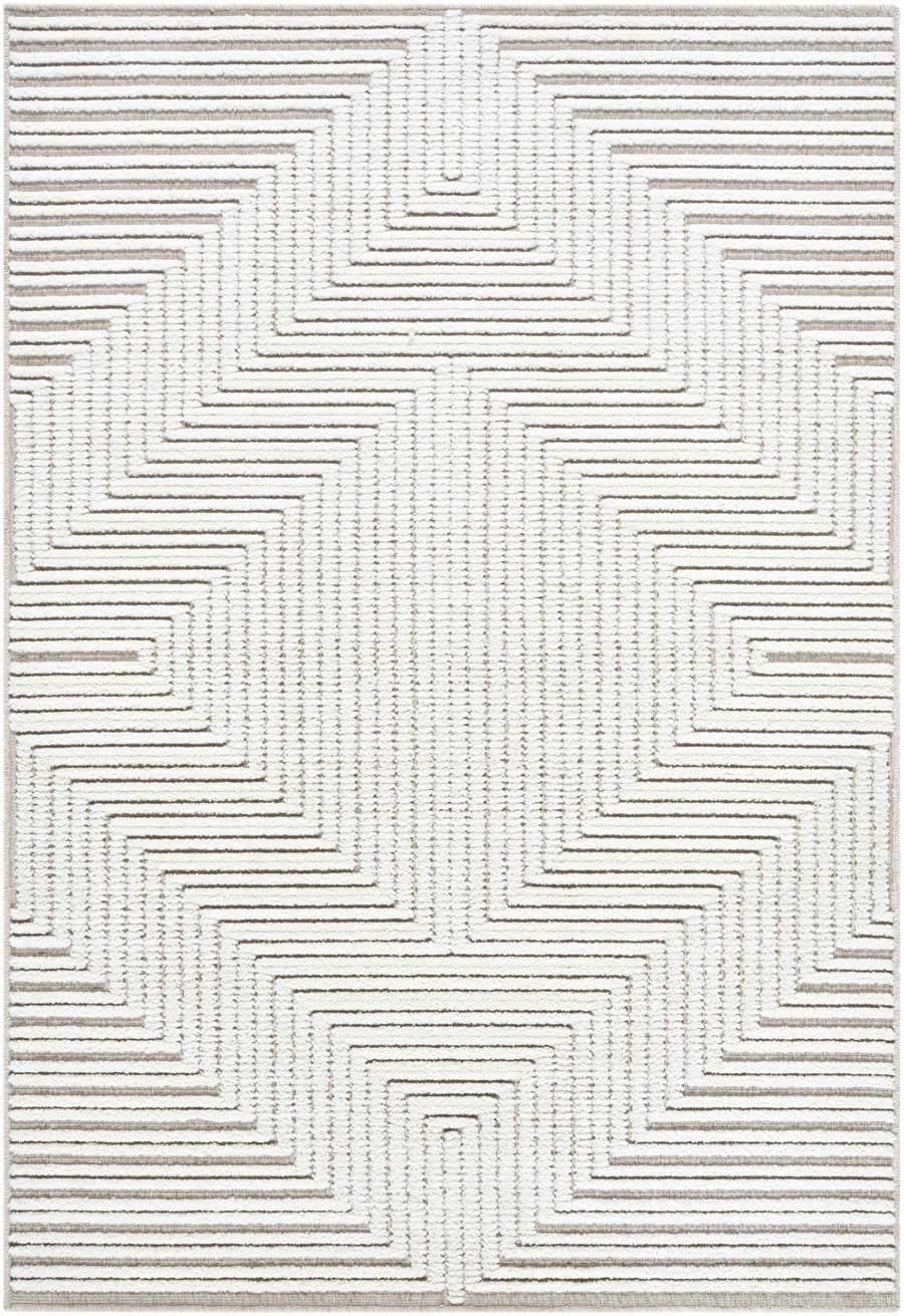 Briana Modern Geometric Design White Washable Rug - The Rug Decor