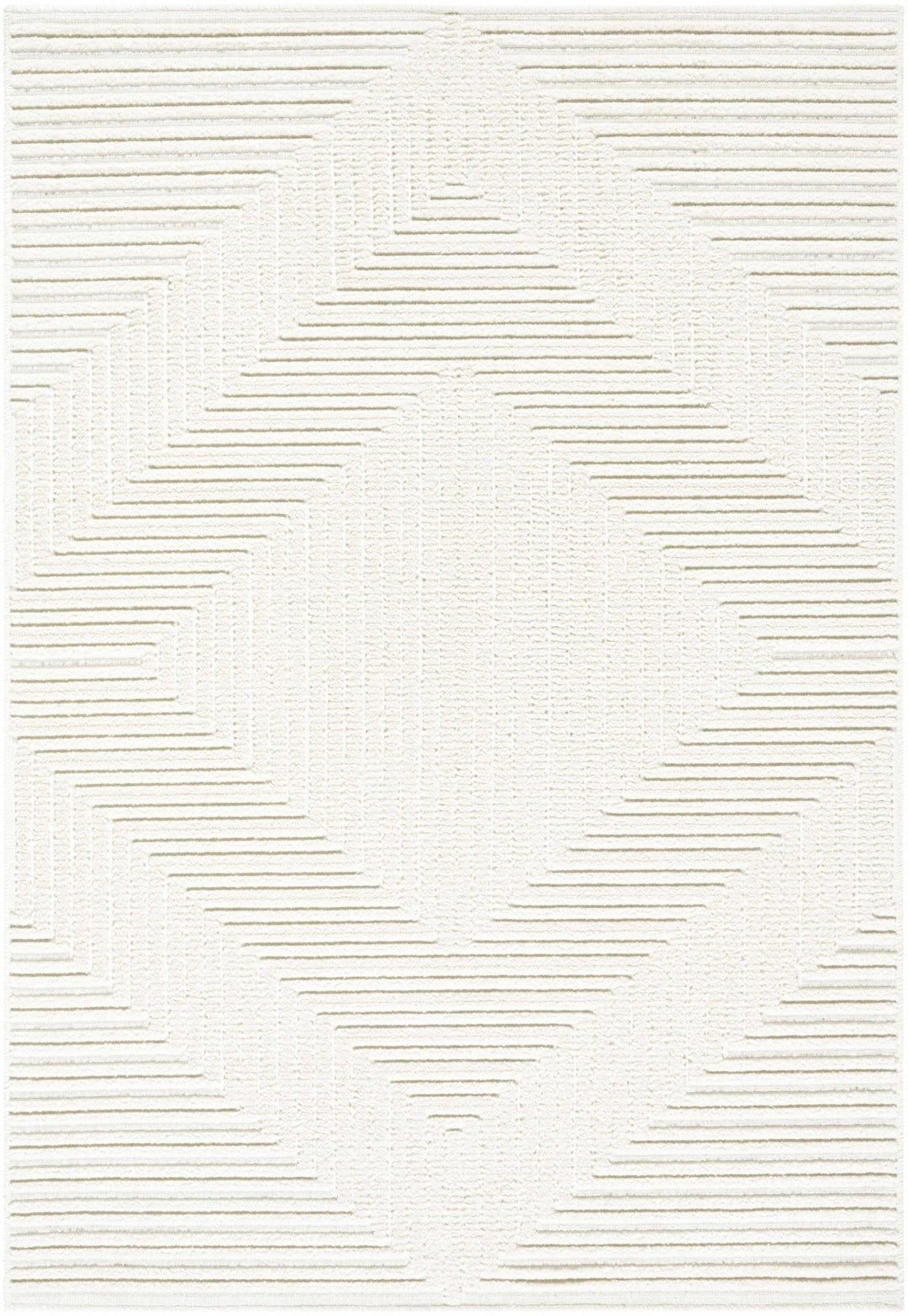Briana White Contemporary Style Washable Area Rug - The Rug Decor