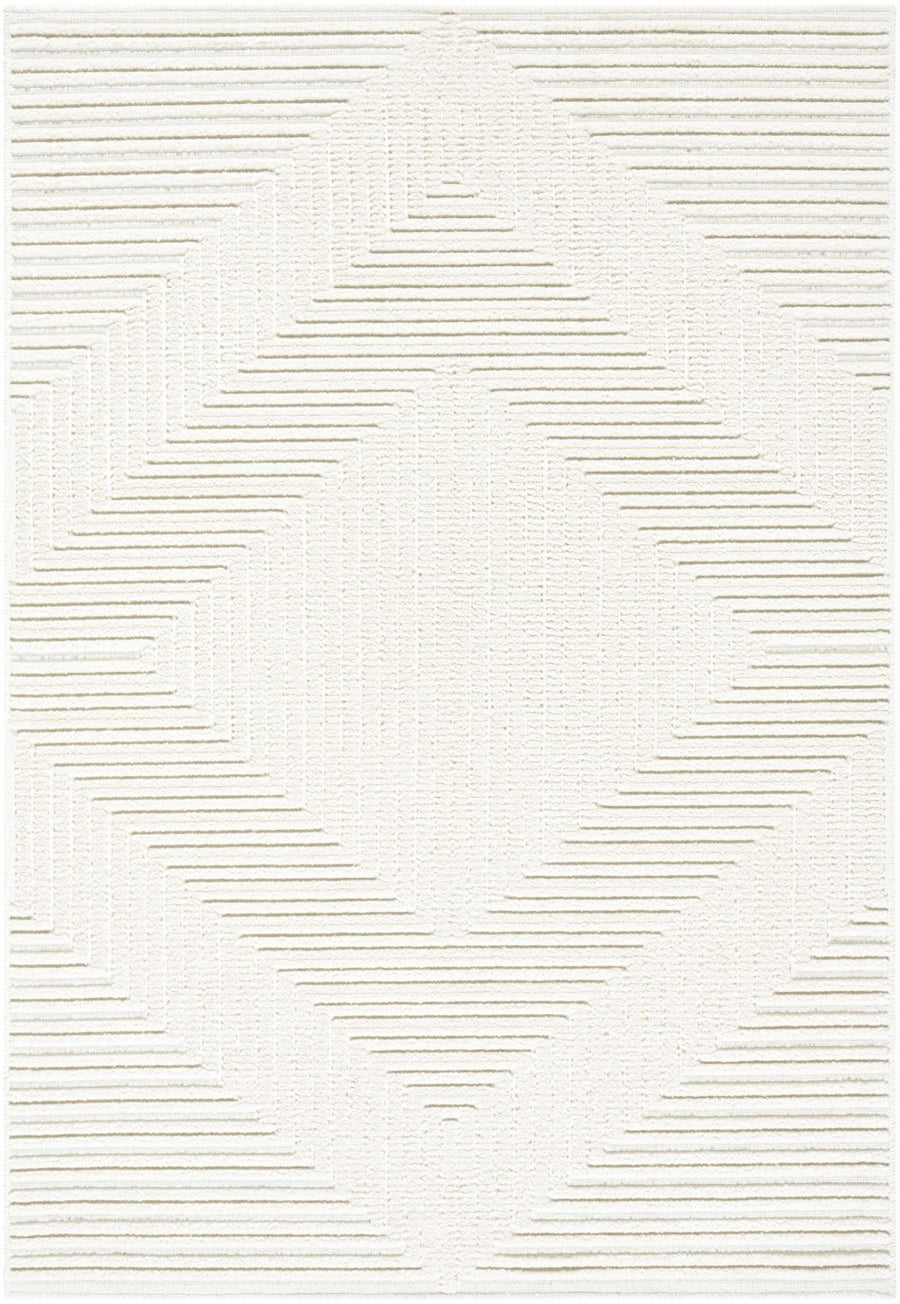 Briana White Contemporary Style Washable Area Rug - The Rug Decor