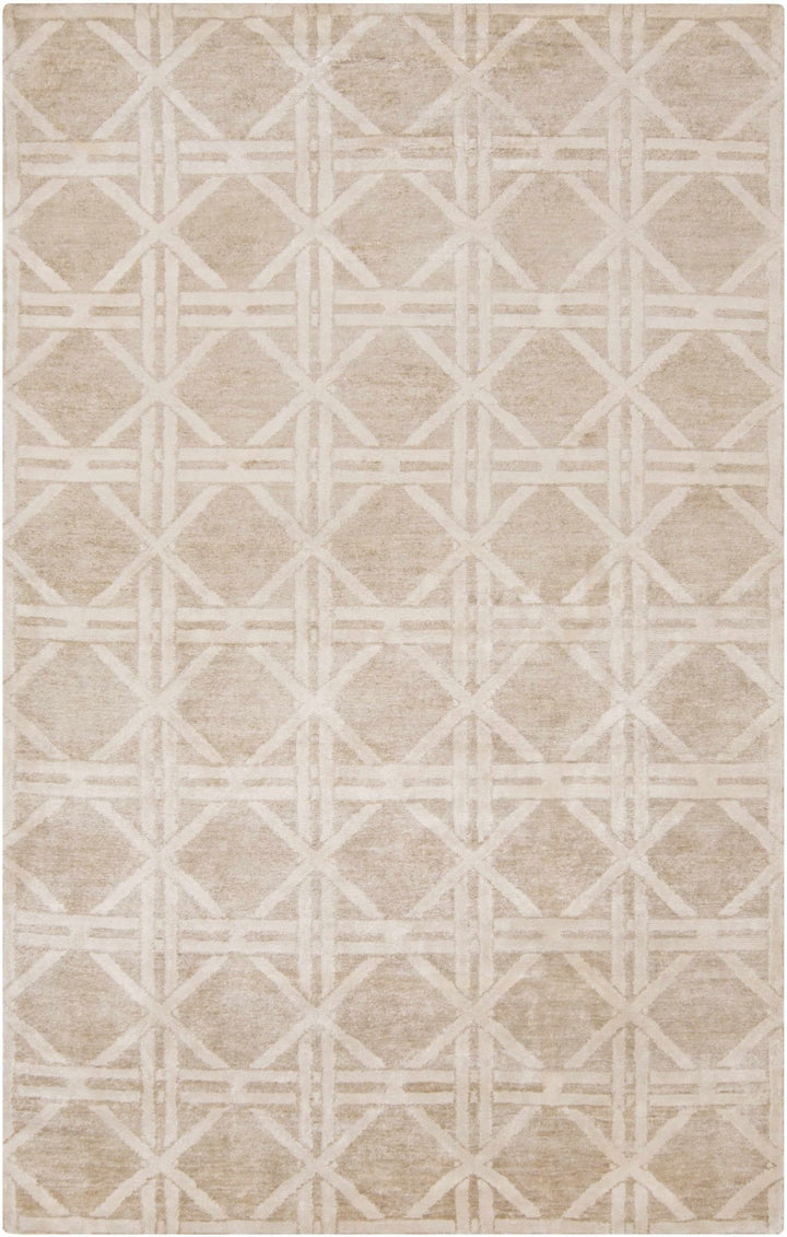 Bridgeland Hand Knotted Modern Geometrical Design Beige Area Rug - The Rug Decor