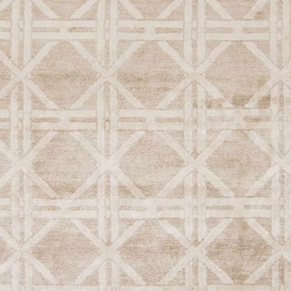 Bridgeland Hand Knotted Modern Geometrical Design Beige Area Rug - The Rug Decor