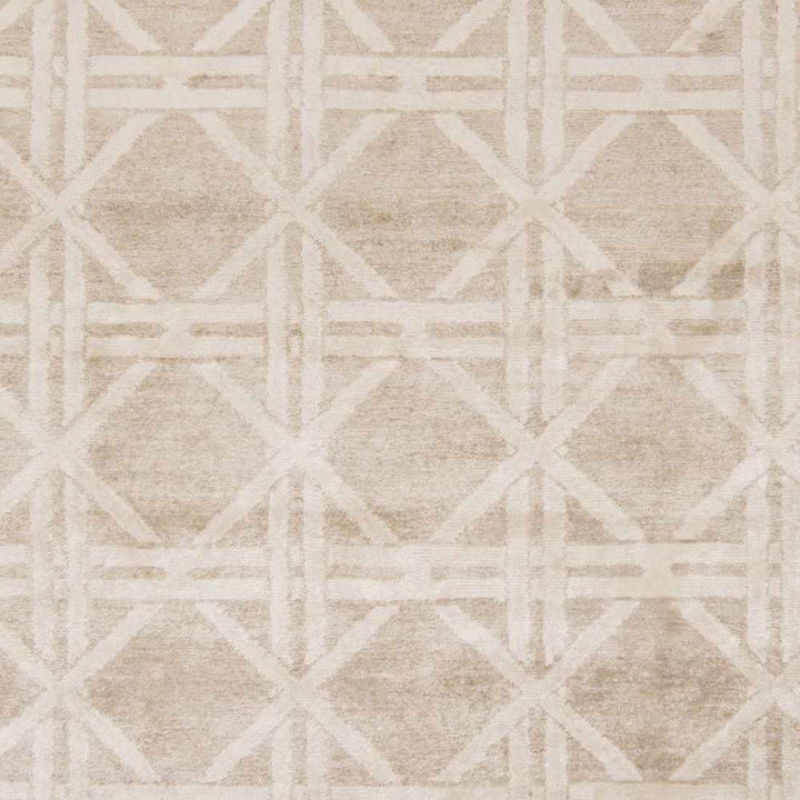 Bridgeland Hand Knotted Modern Geometrical Design Beige Area Rug - The Rug Decor