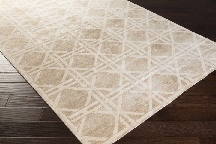 Bridgeland Hand Knotted Modern Geometrical Design Beige Area Rug - The Rug Decor
