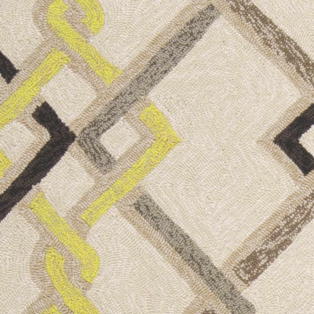 Brilliant Contemporary Geometrical Beige Area Rug - The Rug Decor