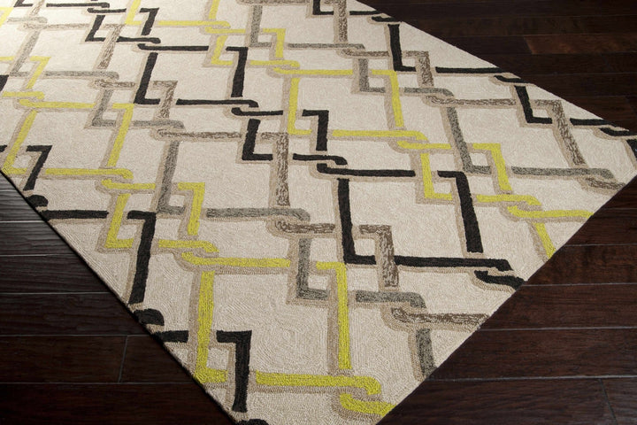 Brilliant Contemporary Geometrical Beige Area Rug - The Rug Decor