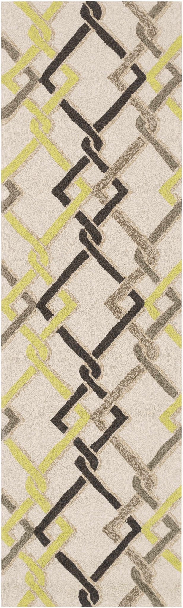Brilliant Contemporary Geometrical Beige Area Rug - The Rug Decor