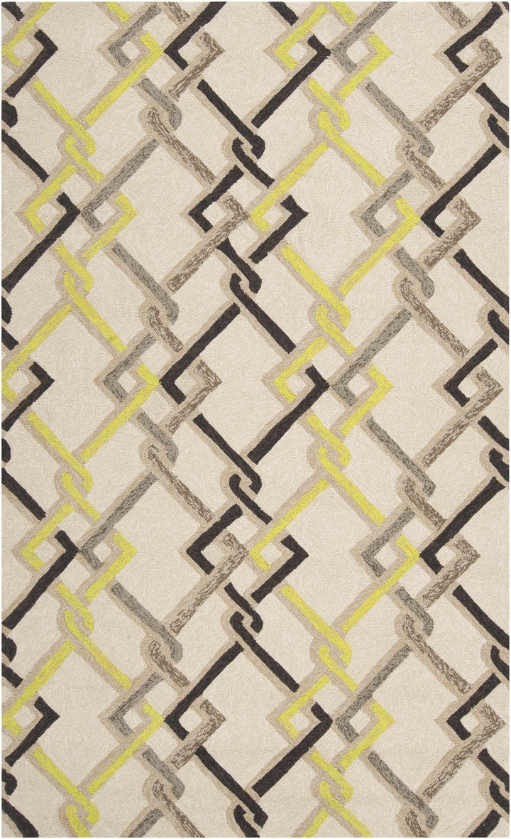 Brilliant Contemporary Geometrical Beige Area Rug - The Rug Decor