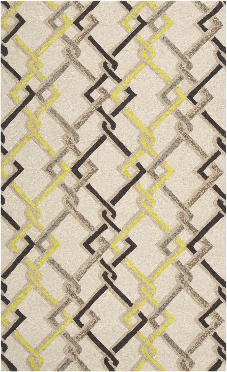 Brilliant Contemporary Geometrical Beige Area Rug - The Rug Decor