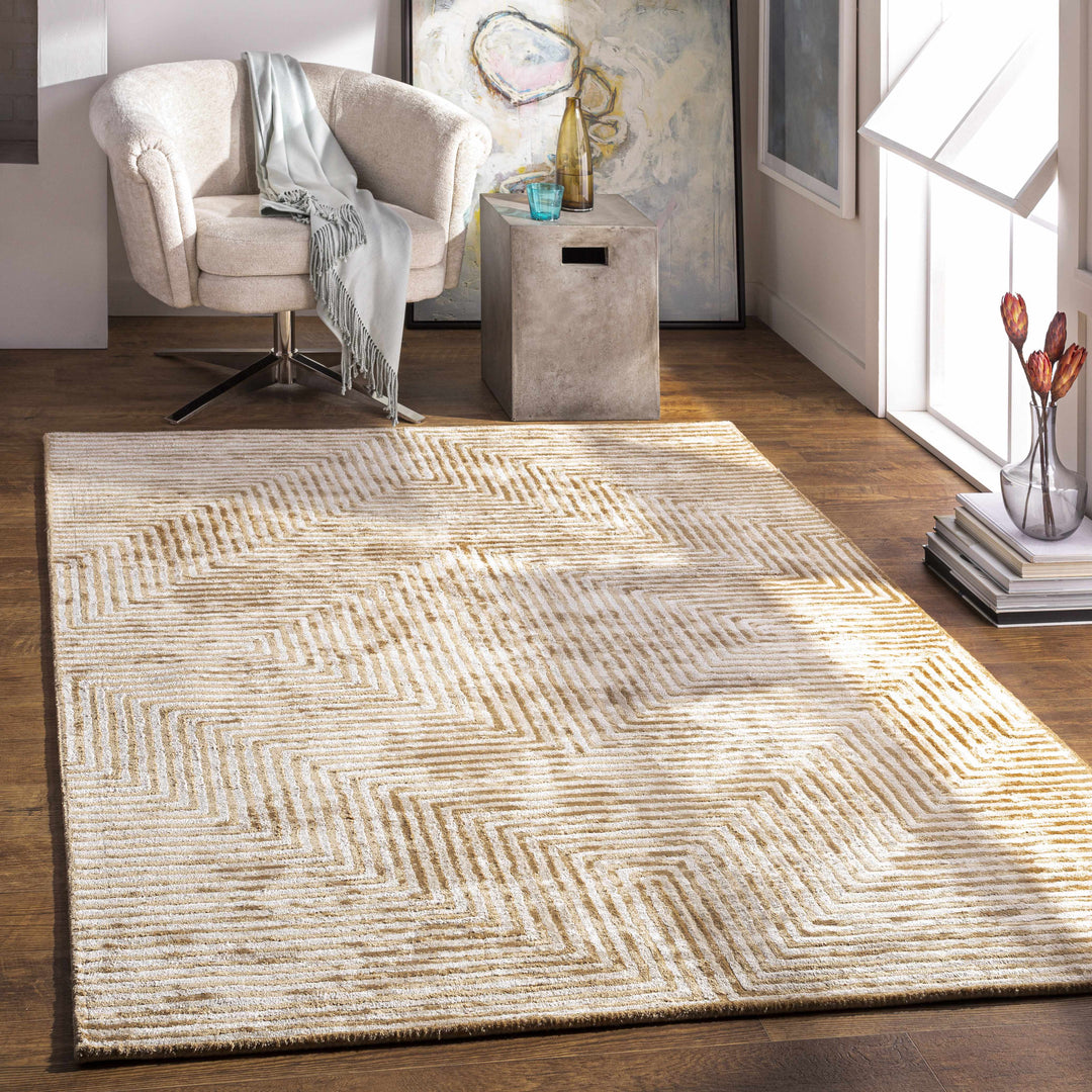 Brinktown Modern Style Beige Hand Tufted Area Rug