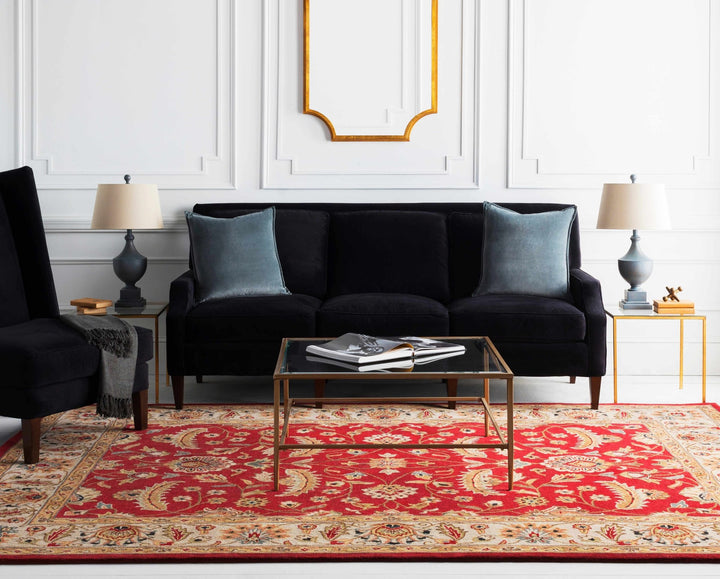 Brisbin Traditional Design Maroon And Beige Hand Tufted Wool Rug - The Rug Decor