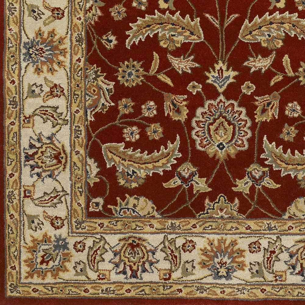 Brisbin Traditional Design Maroon And Beige Hand Tufted Wool Rug - The Rug Decor