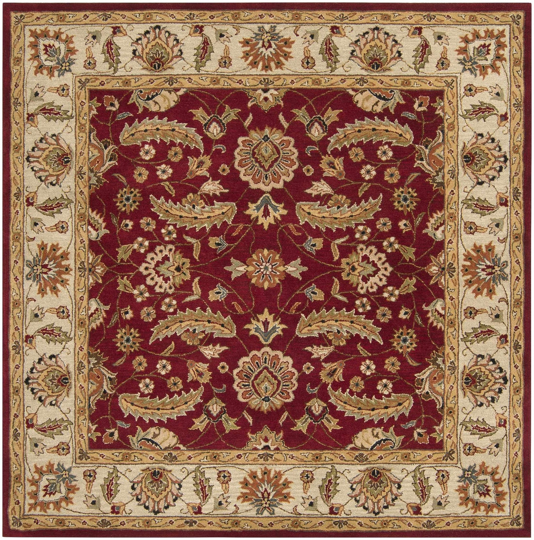 Brisbin Traditional Design Maroon And Beige Hand Tufted Wool Rug - The Rug Decor