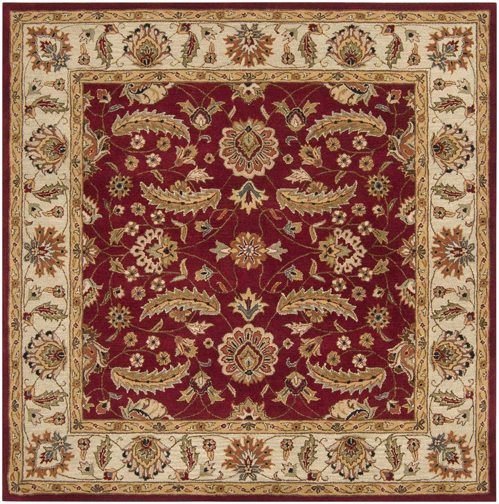 Brisbin Traditional Design Maroon And Beige Hand Tufted Wool Rug - The Rug Decor