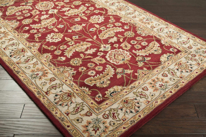 Brisbin Traditional Design Maroon And Beige Hand Tufted Wool Rug - The Rug Decor