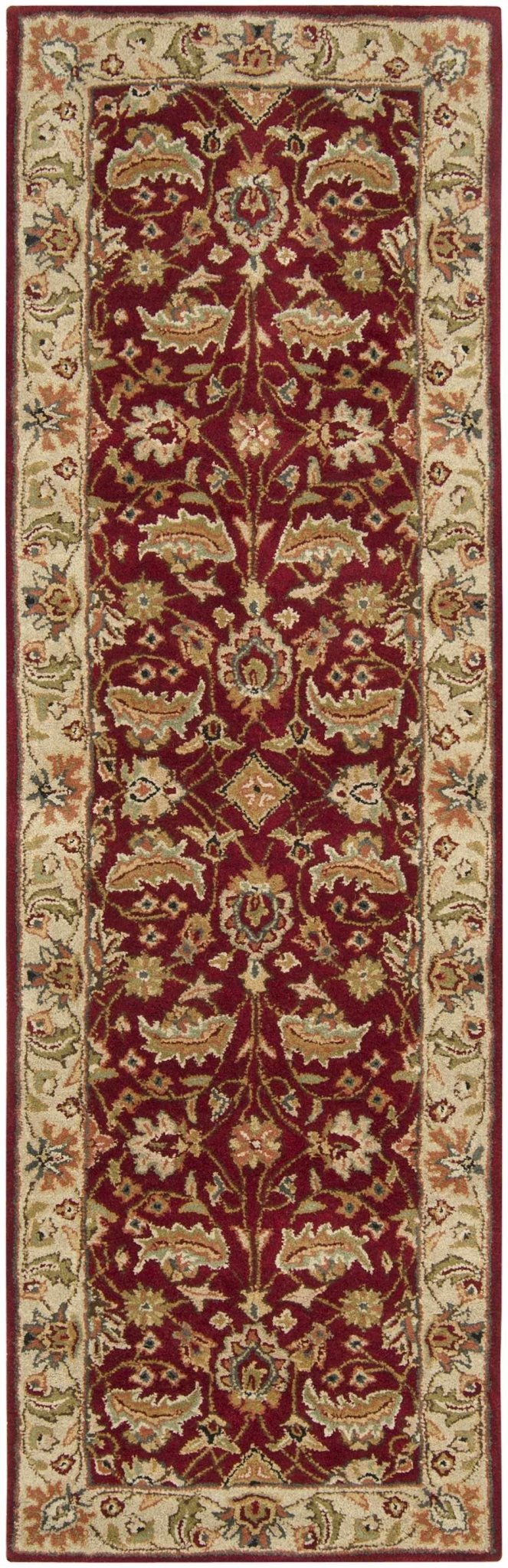 Brisbin Traditional Design Maroon And Beige Hand Tufted Wool Rug - The Rug Decor