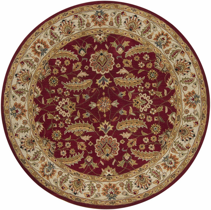 Brisbin Traditional Design Maroon And Beige Hand Tufted Wool Rug - The Rug Decor