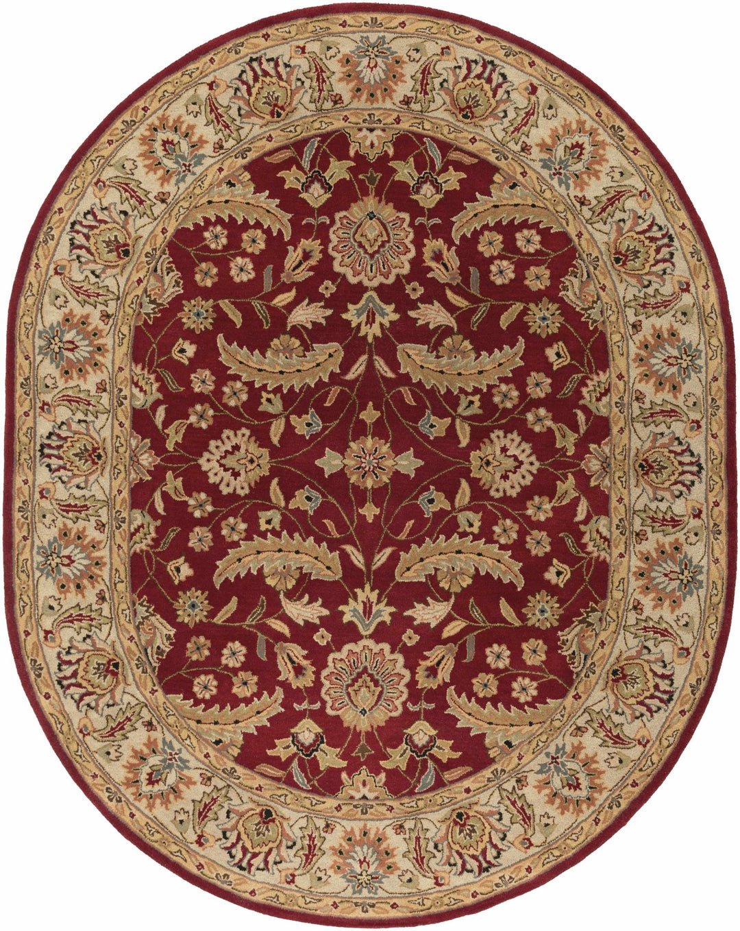 Brisbin Traditional Design Maroon And Beige Hand Tufted Wool Rug - The Rug Decor