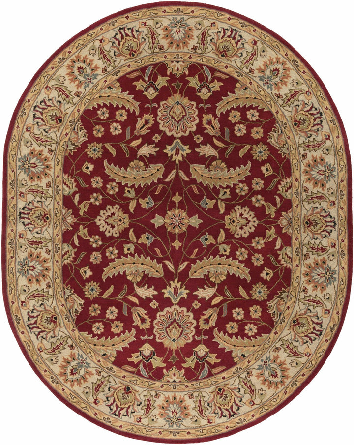 Brisbin Traditional Design Maroon And Beige Hand Tufted Wool Rug - The Rug Decor