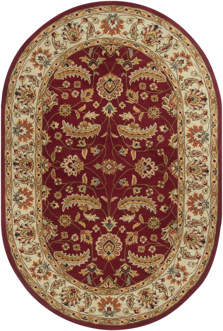 Brisbin Traditional Design Maroon And Beige Hand Tufted Wool Rug - The Rug Decor