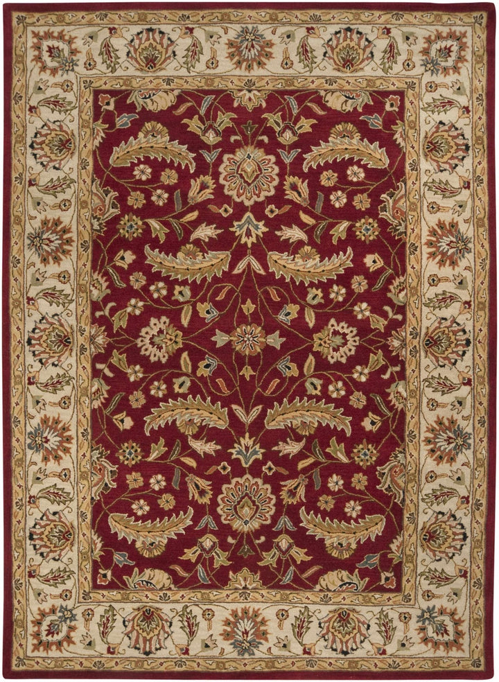 Brisbin Traditional Design Maroon And Beige Hand Tufted Wool Rug - The Rug Decor