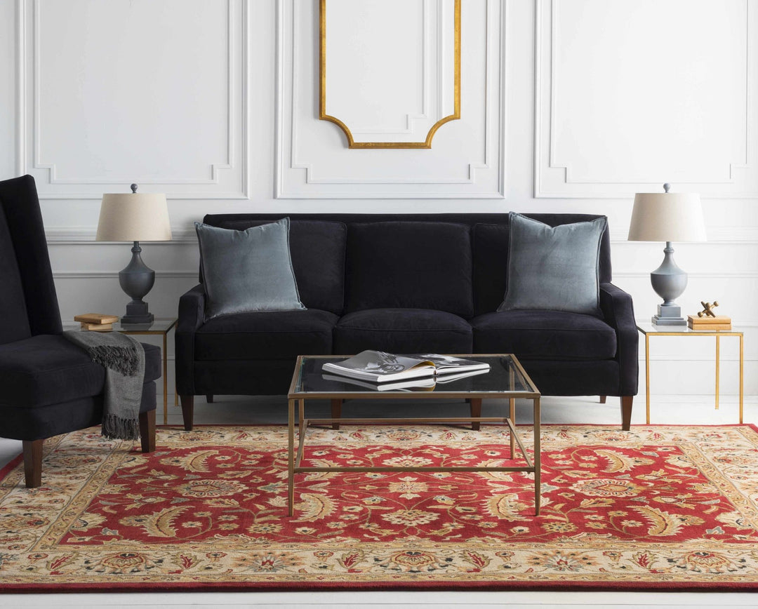 Brisbin Traditional Design Maroon And Beige Hand Tufted Wool Rug - The Rug Decor