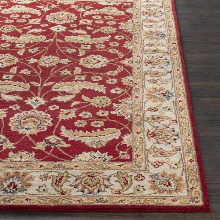 Brisbin Traditional Design Maroon And Beige Hand Tufted Wool Rug - The Rug Decor