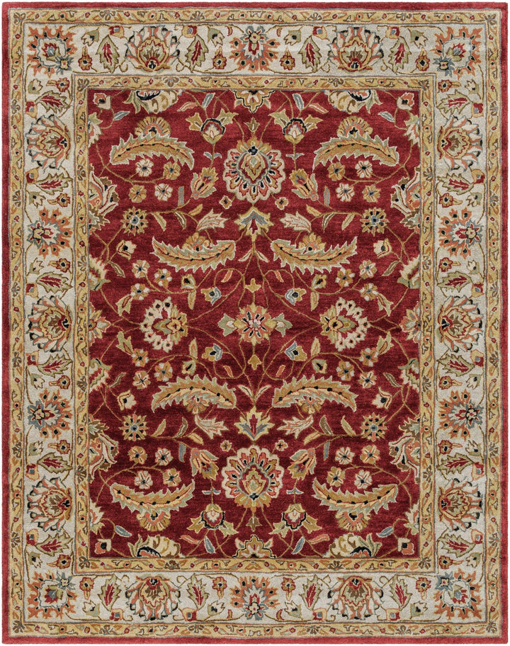 Brisbin Traditional Design Maroon And Beige Hand Tufted Wool Rug - The Rug Decor