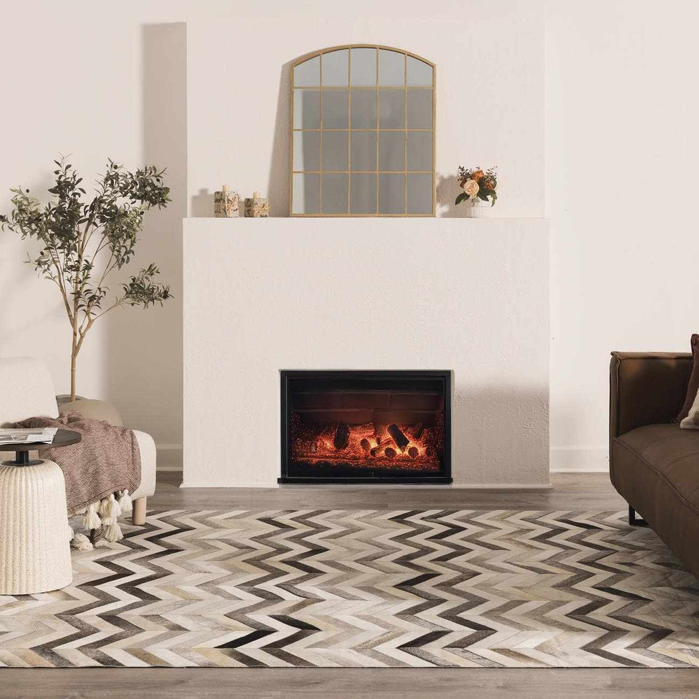 Bristolville Modern Style Gray And Ivory Area Rug - The Rug Decor