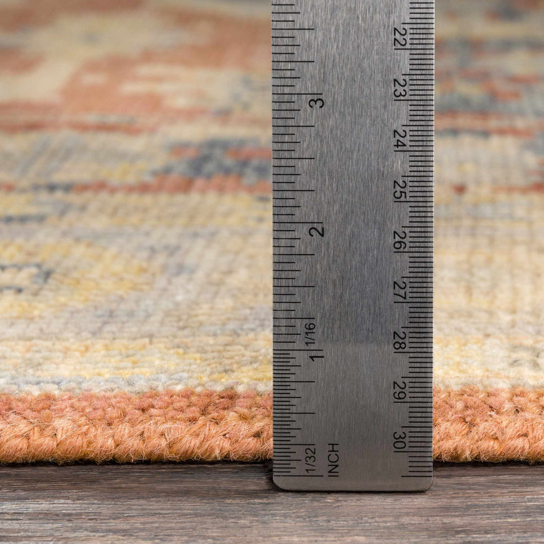 Brookeland Traditional Beige And Rust Hand Knotted Wool Area Rug
