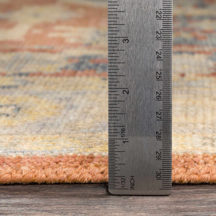 Brookeland Traditional Beige And Rust Hand Knotted Wool Area Rug