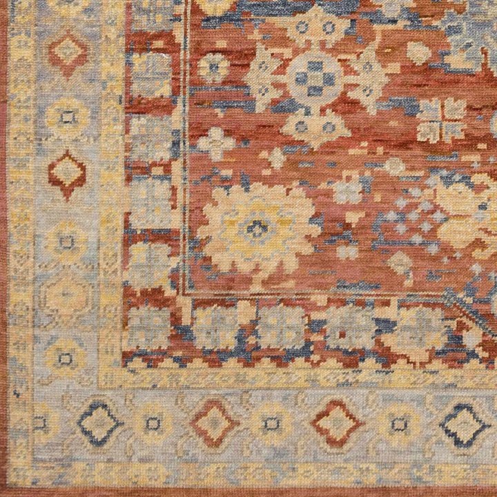 Brookeland Traditional Beige And Rust Hand Knotted Wool Area Rug
