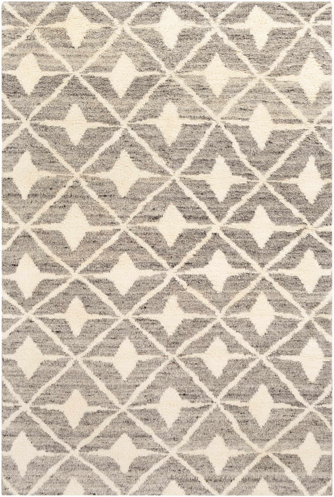 Brooksburg Modern Style Taupe And Beige Hand Knotted Area Rug