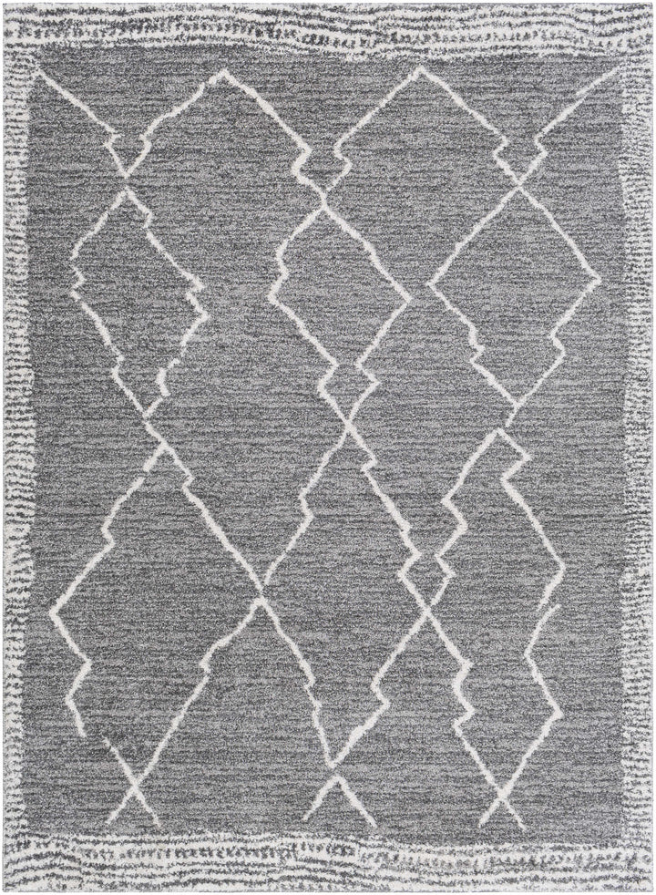 Bramham Modern Geometrical Design Gray Area Rug