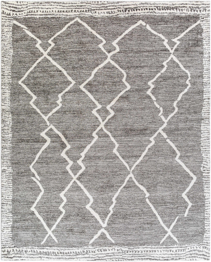 Bramham Modern Geometrical Design Gray Area Rug