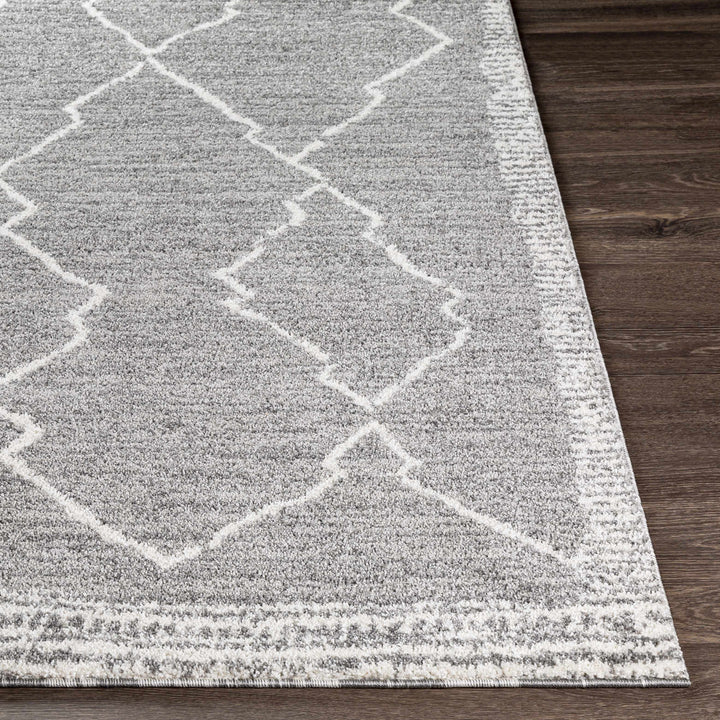 Bramham Modern Geometrical Design Gray Area Rug