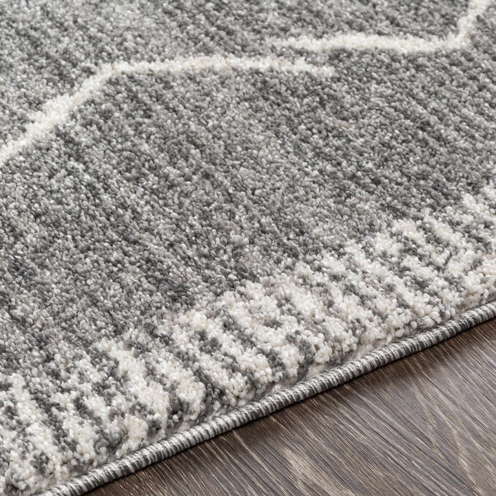Bramham Modern Geometrical Design Gray Area Rug