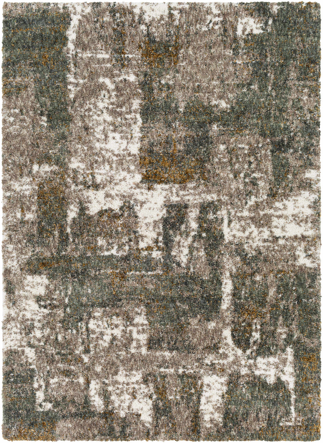 Bronx Olive And Ivory Modern Abstract Design Area Rug