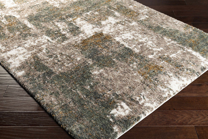 Bronx Olive And Ivory Modern Abstract Design Area Rug