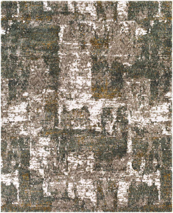 Bronx Olive And Ivory Modern Abstract Design Area Rug