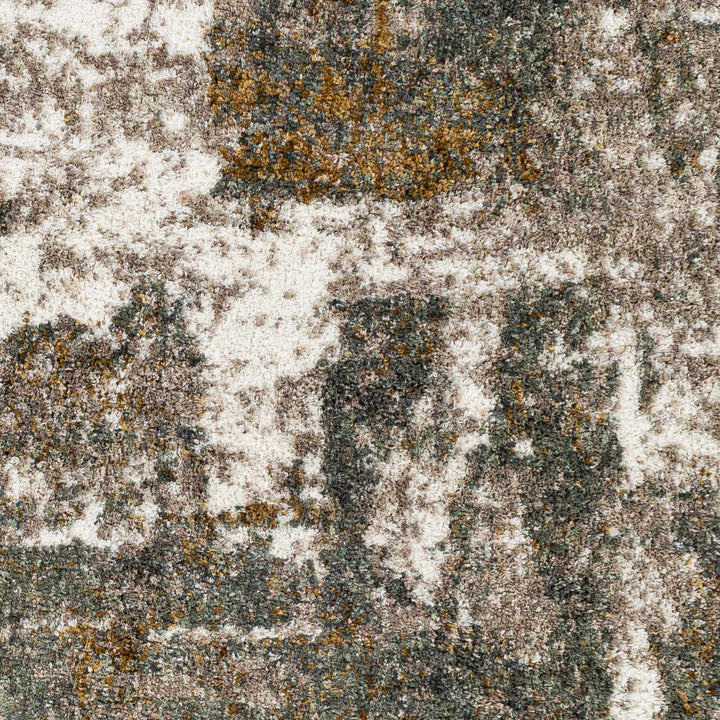 Bronx Olive And Ivory Modern Abstract Design Area Rug