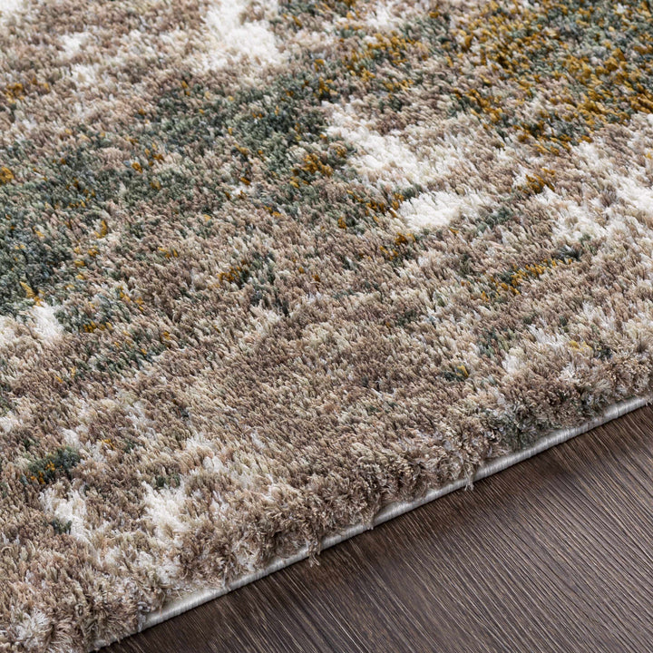 Bronx Olive And Ivory Modern Abstract Design Area Rug