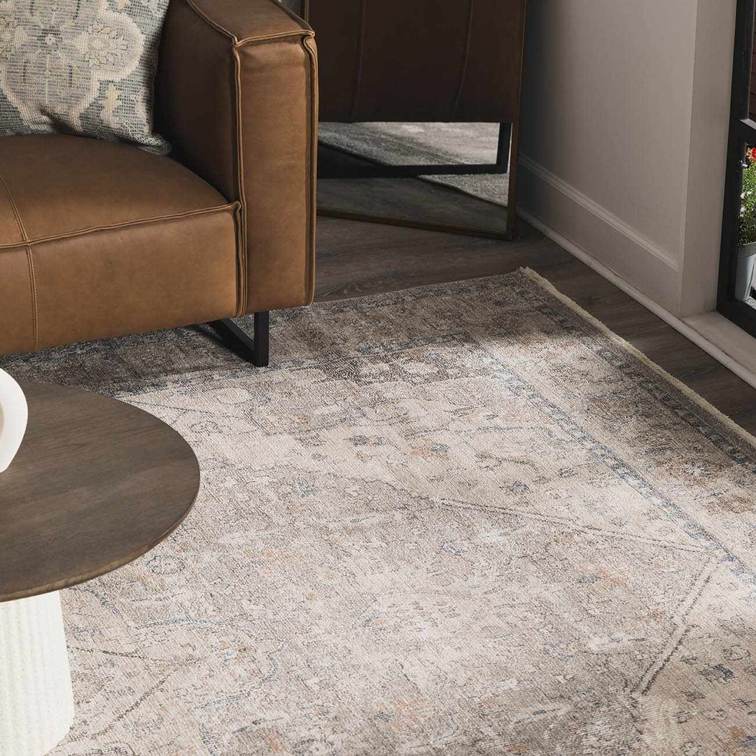 Brocky Traditional Style Grey And Ivory Area Rug - The Rug Decor