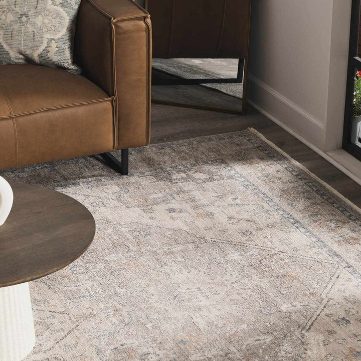 Brocky Traditional Style Grey And Ivory Area Rug - The Rug Decor