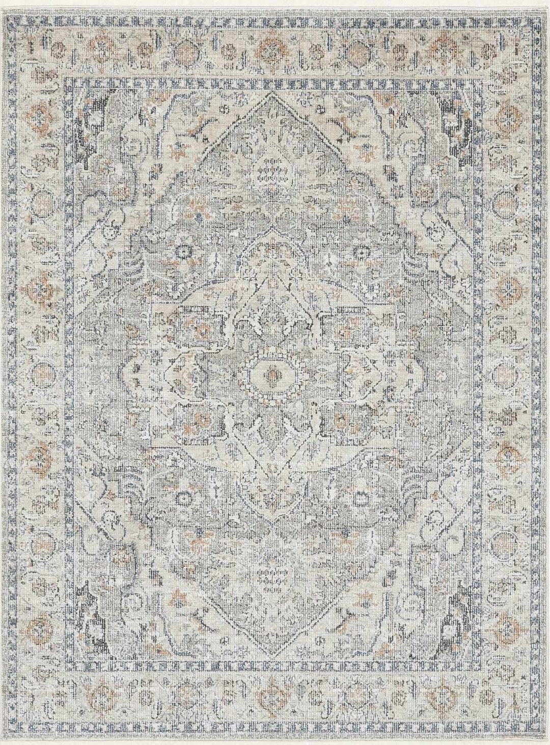 Brocky Traditional Style Grey And Ivory Area Rug - The Rug Decor